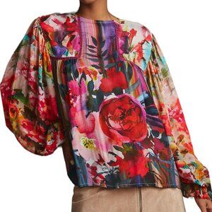 Bl-nk Miranda Anthropologie Peasant Blouse - L - NWT
